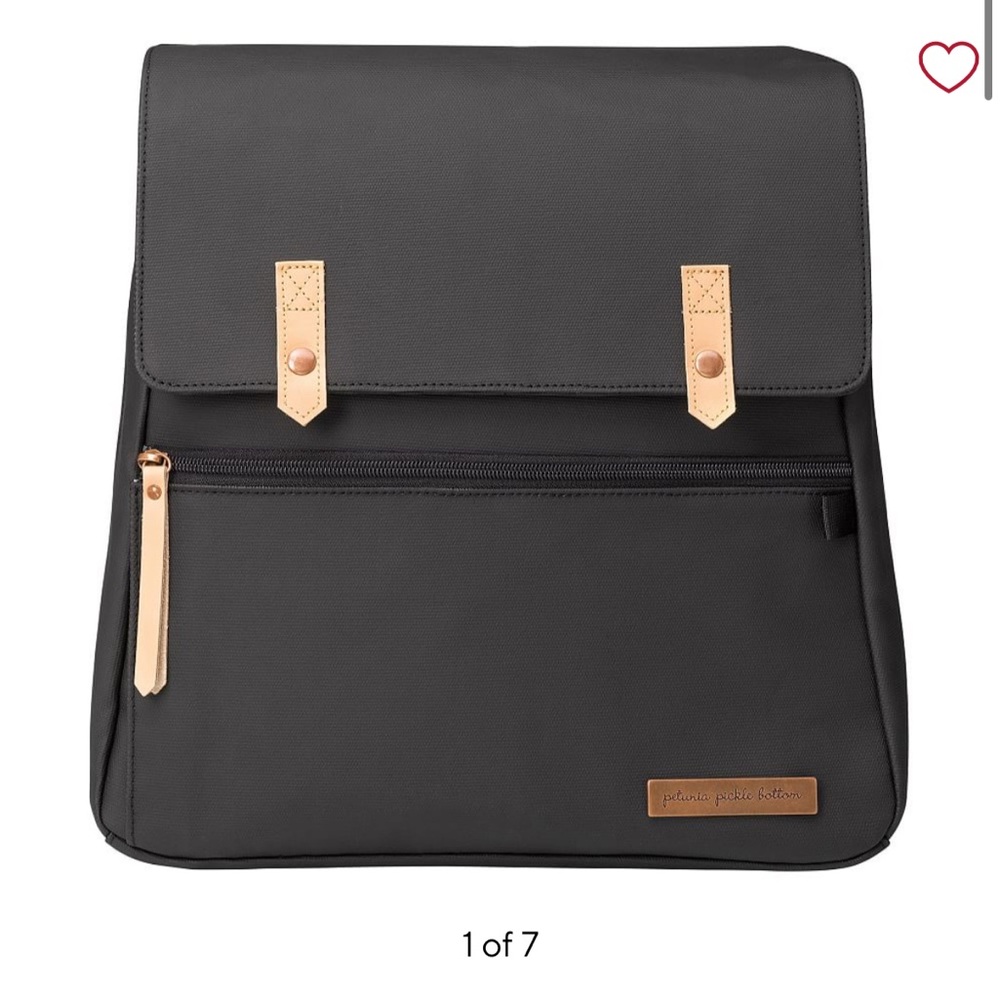 Petunia Pickle Bottom Meta Backpack Diaper Bag - Black Matte Canvas